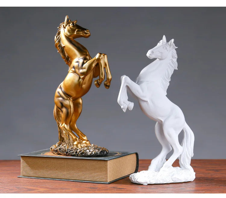 European Style Home Resin Victory Horse Statue, Living Room ,Cabinet,Office Desktop Decoration Animal Figurines The Home Essentials
