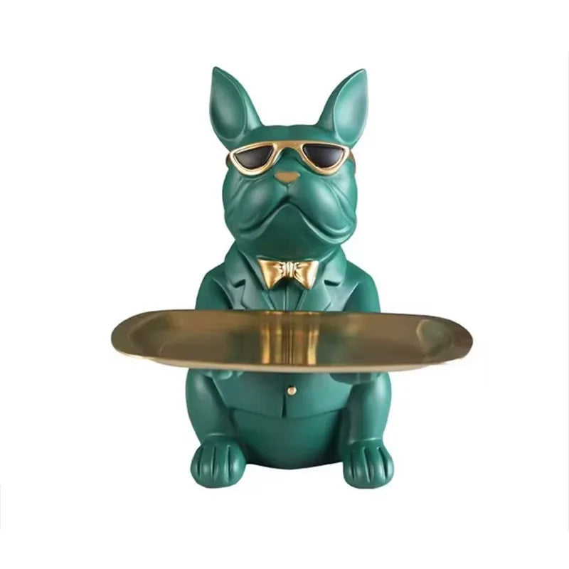 Multi Functional Bulldog Tray Animal Statue Creative Ornament Living Room Bedroom Miscellaneous Storage Home Decoration Gift The Home Essentials