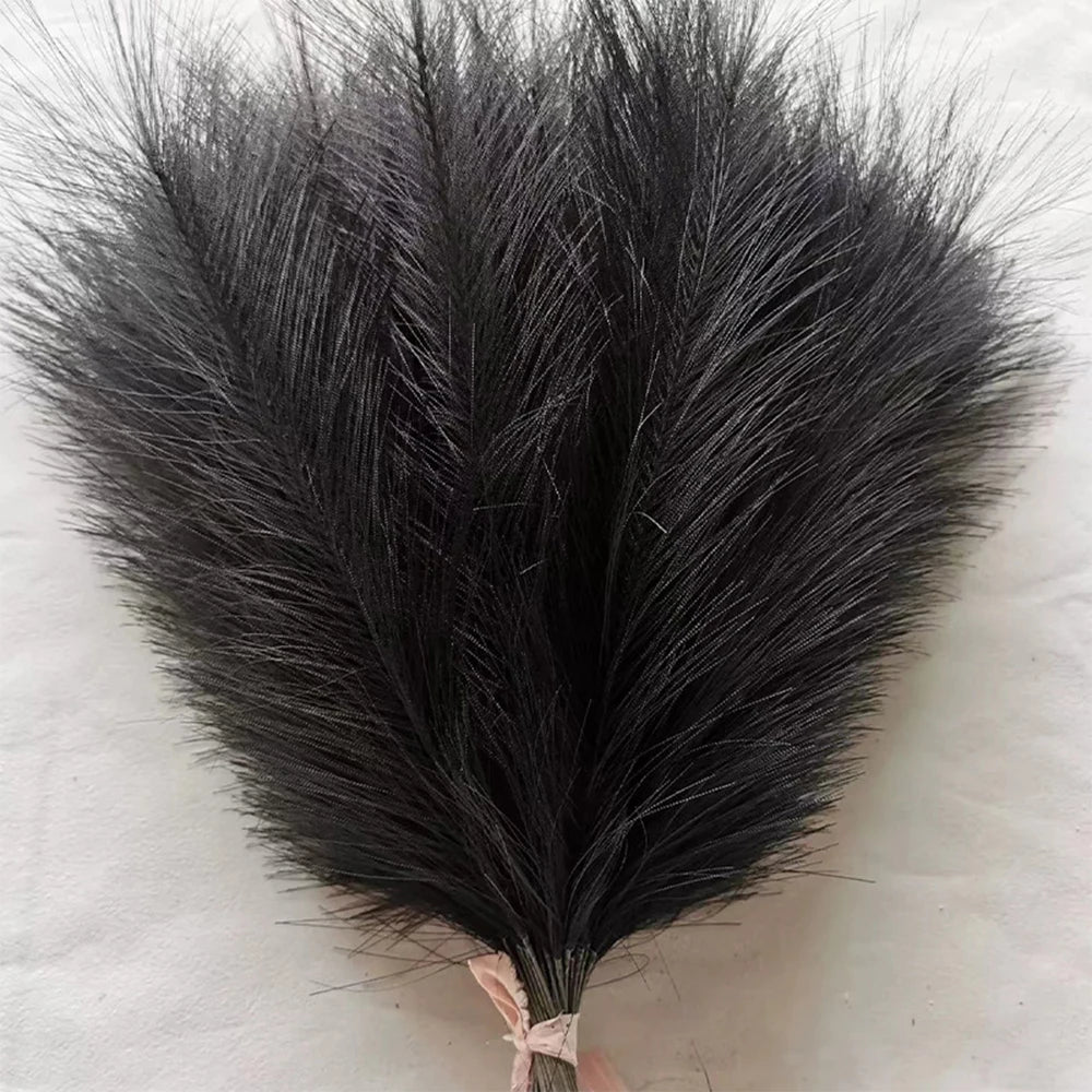 5/10/20PCS Fluffy Pampas Grass Boho Decor Artificial Flower Fake Plant Reed Simulated Party Wedding Home Decoration 42CM The Home Essentials