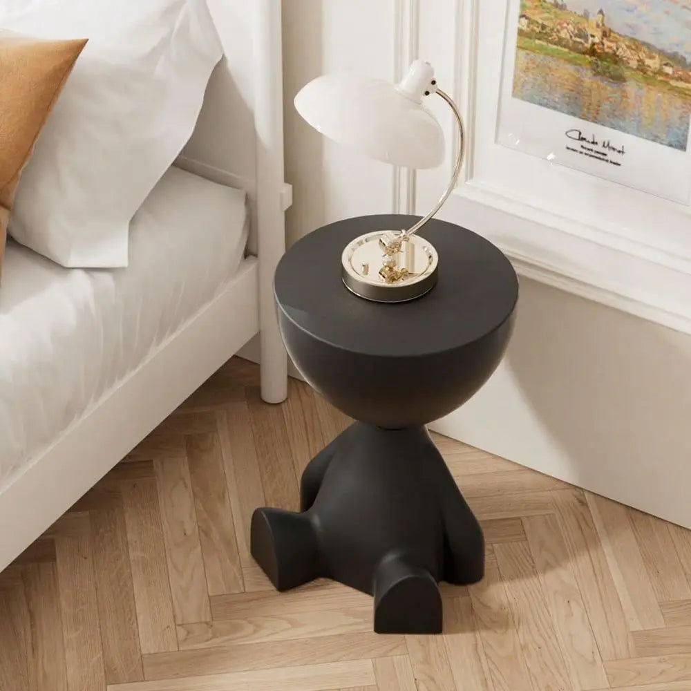 Side Table, Small Coffee Table, Durable, Round Modern End Table For Living Room, Bedroom, Bedside, Versatile Accent Table Black The Home Essentials
