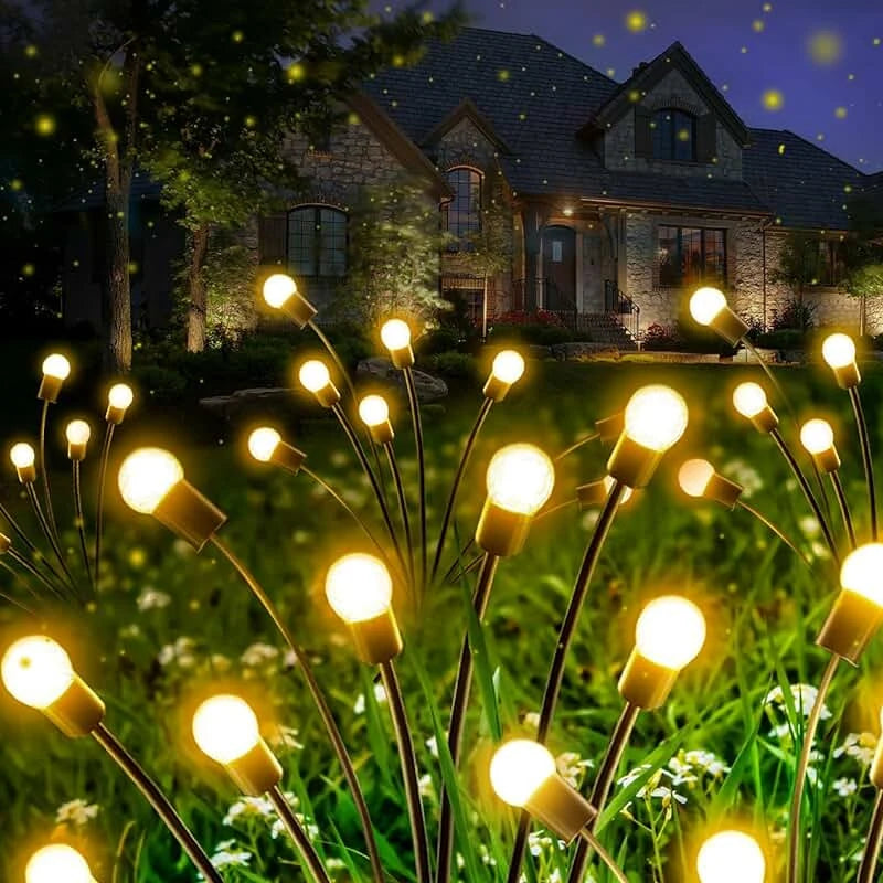Garden Lights-New Upgraded Solar Powered Firefly Lights Outdoor Waterproof Vibran Garden Lights for Decorationi The Home Essentials