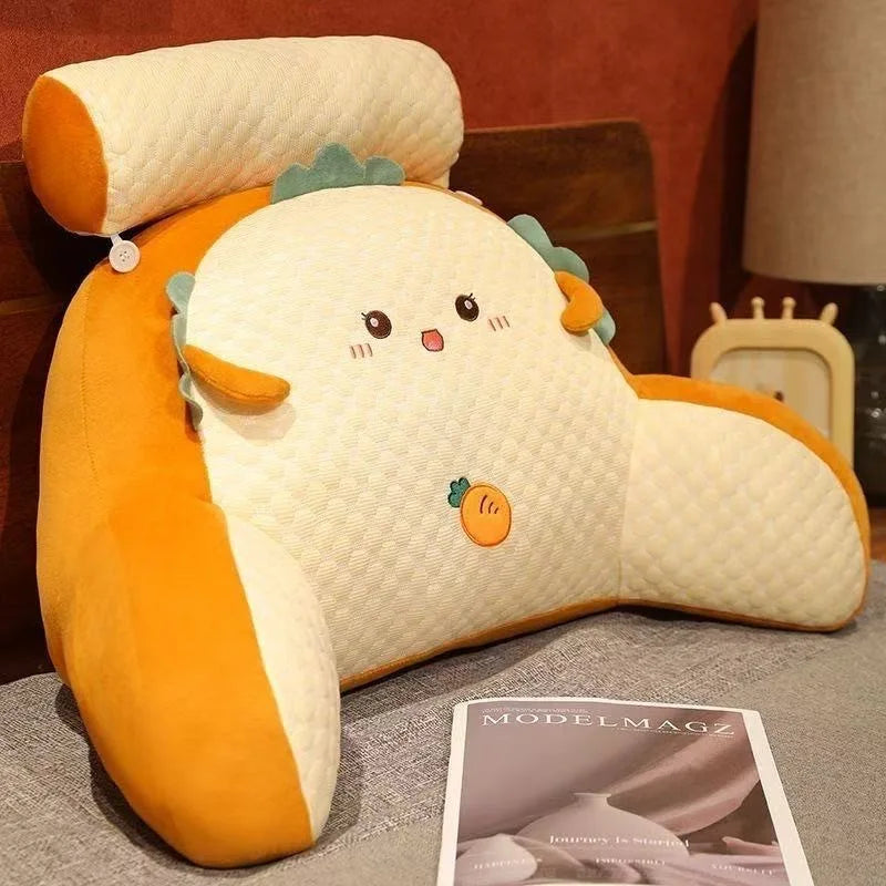 1pc Adjustable Reading Pillow - Ergonomic Back Support Cushion for Bed/Sofa/Floor, Gray Quilted Breathable Design The Home Essentials
