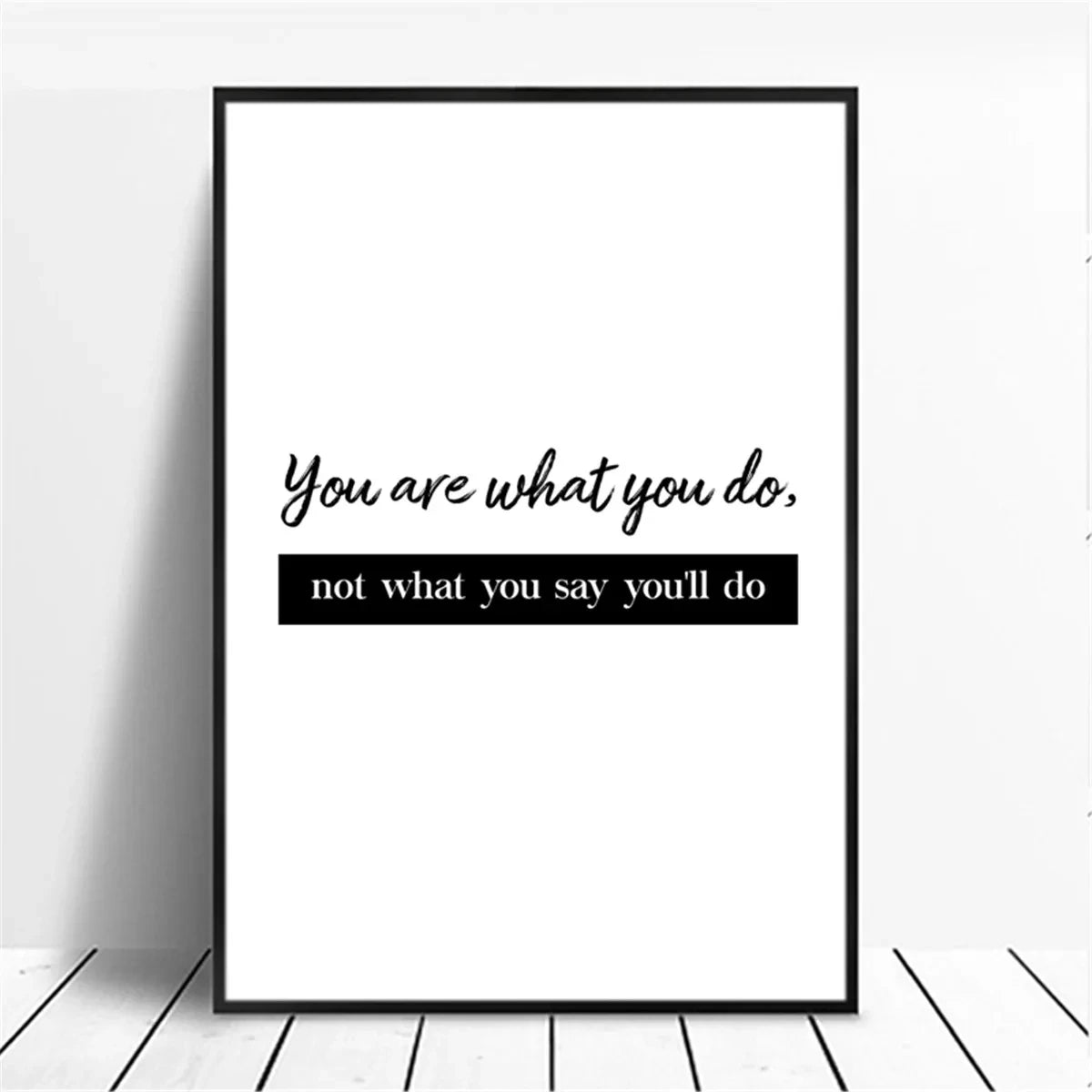 Canvas Painting Positive Energy Phrases Motivational Words Quote Poster Black and White Minimalist Wall Art Pictures Home Decor The Home Essentials