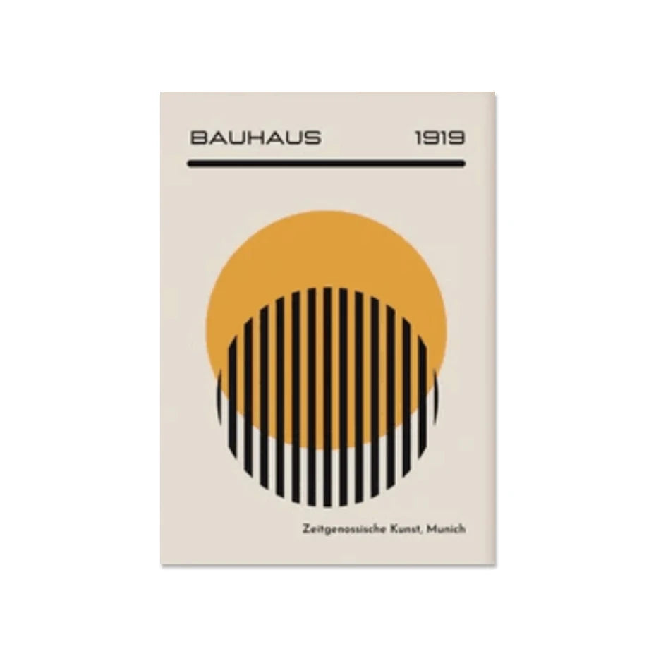 Mid Century Modern Bauhaus Abstract Geometric Posters Wall Art Canvas Painting Prints Pictures Gallery Living Room Interior Home The Home Essentials