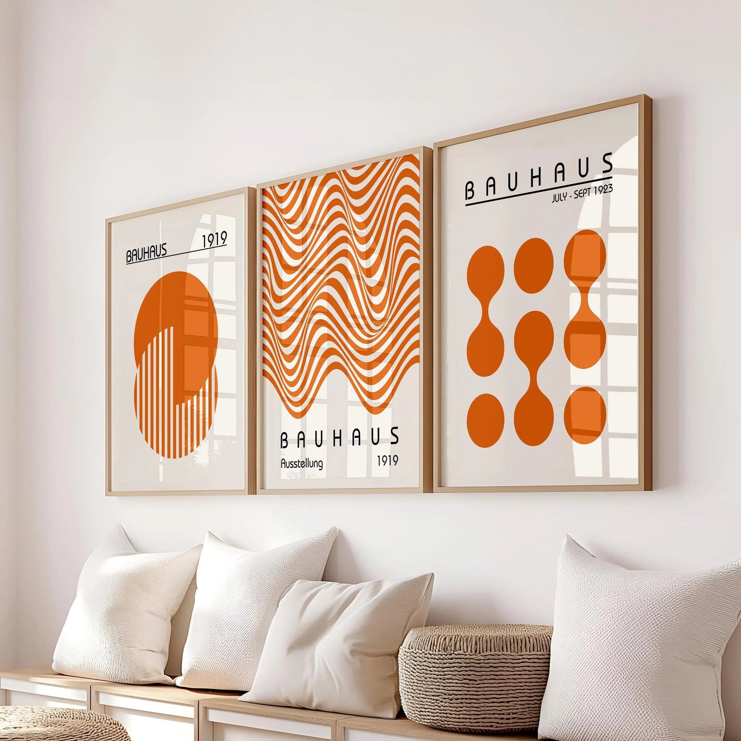 Blue & Yellow Wavy Line Abstract Art Canvas Poster Mid Century Geometric Wall Art Poster for Modern Living Room Home Decor The Home Essentials