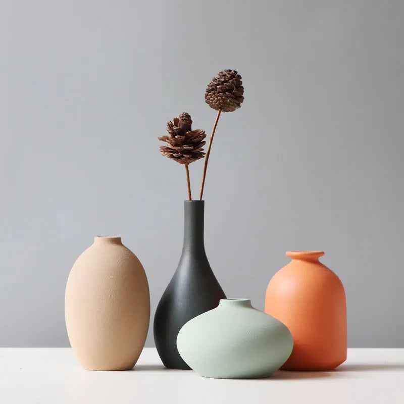 Ceramic Vase Living Room TV Cabinet Flower Stand