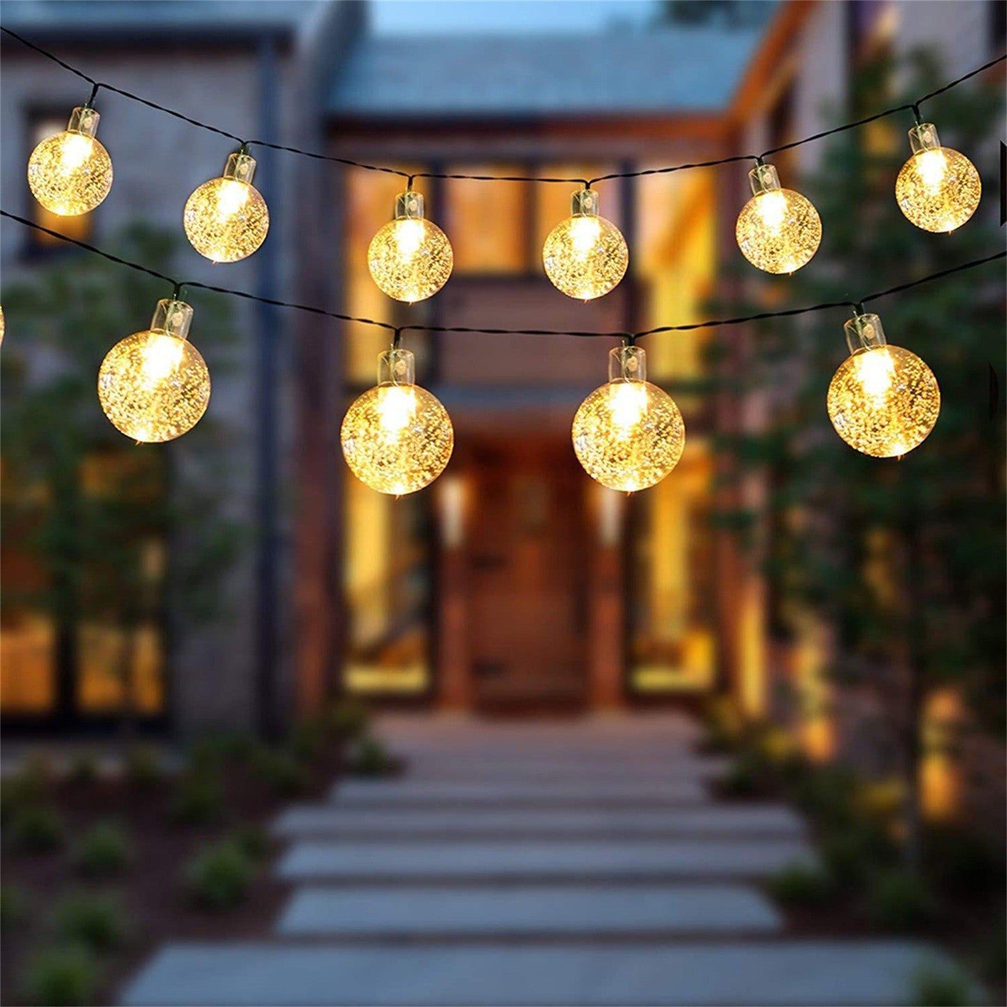 Solar Bubble Balls Lamp String Lights Outdoor Water Drops Outdoor Waterproof Orb Christmas Lights Patio Holiday Party The Home Essentials