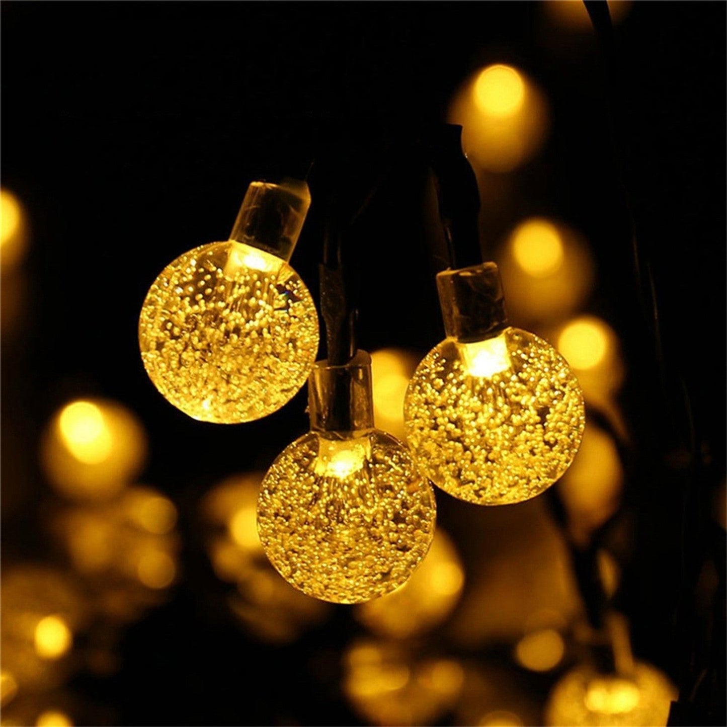 Solar Bubble Balls Lamp String Lights Outdoor Water Drops Outdoor Waterproof Orb Christmas Lights Patio Holiday Party The Home Essentials