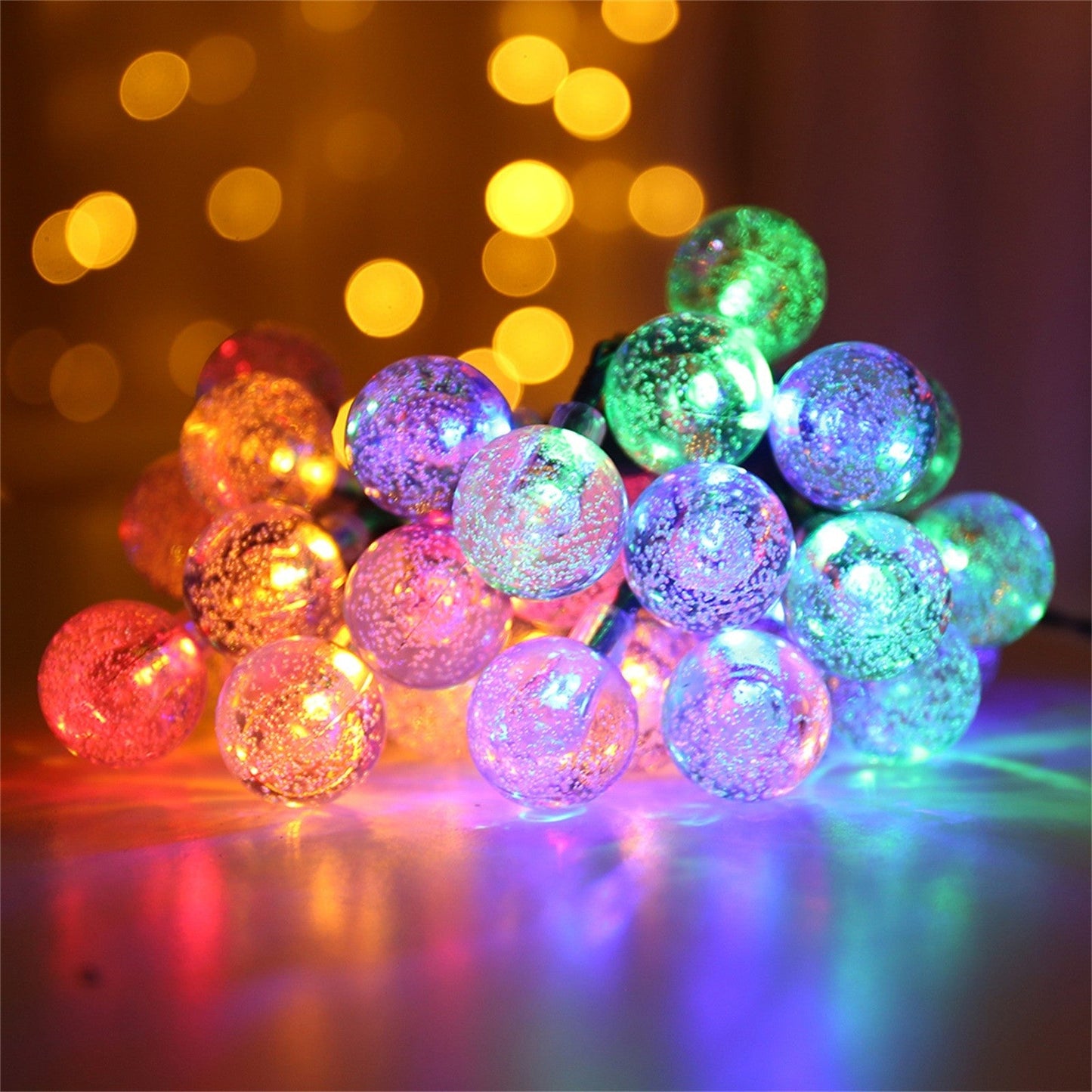 Solar Bubble Balls Lamp String Lights Outdoor Water Drops Outdoor Waterproof Orb Christmas Lights Patio Holiday Party The Home Essentials
