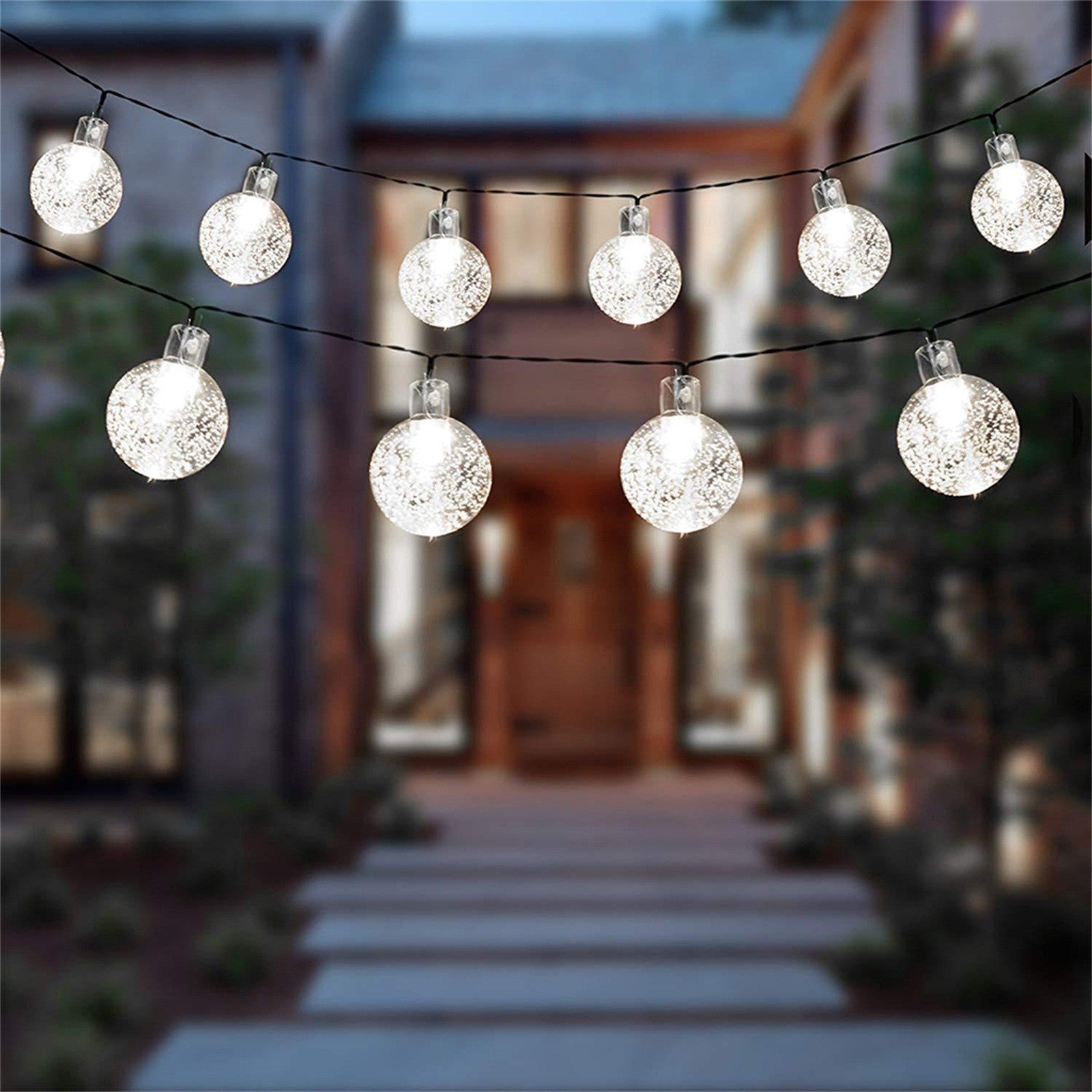 Solar Bubble Balls Lamp String Lights Outdoor Water Drops Outdoor Waterproof Orb Christmas Lights Patio Holiday Party The Home Essentials