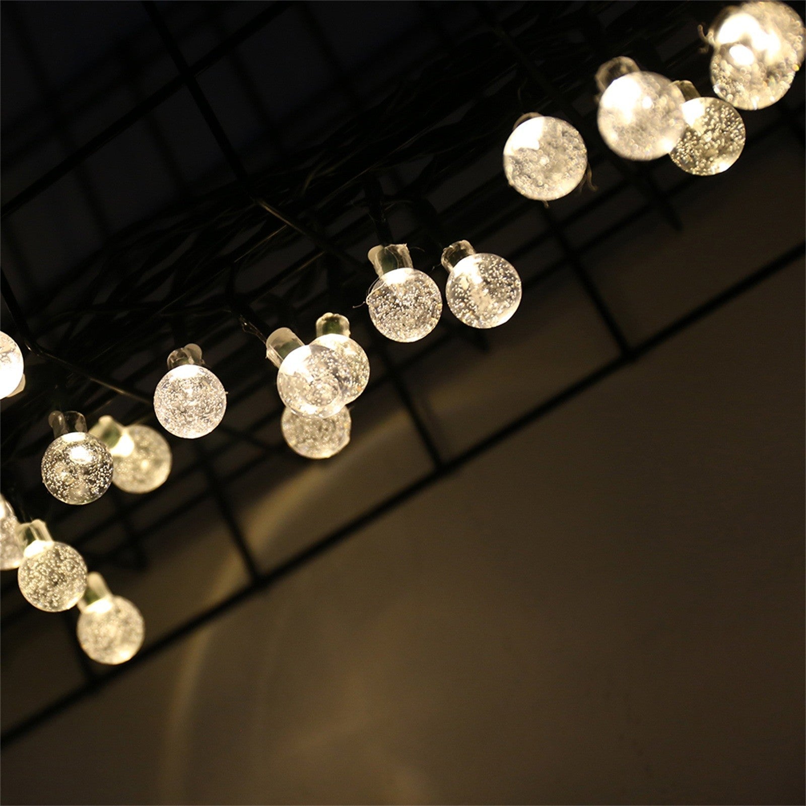 Solar Bubble Balls Lamp String Lights Outdoor Water Drops Outdoor Waterproof Orb Christmas Lights Patio Holiday Party The Home Essentials