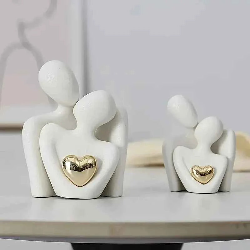 1Pc Romantic Love Embrace Statue Ornament Couple Set Bedroom Interior Decoration Valentine's Day Gift