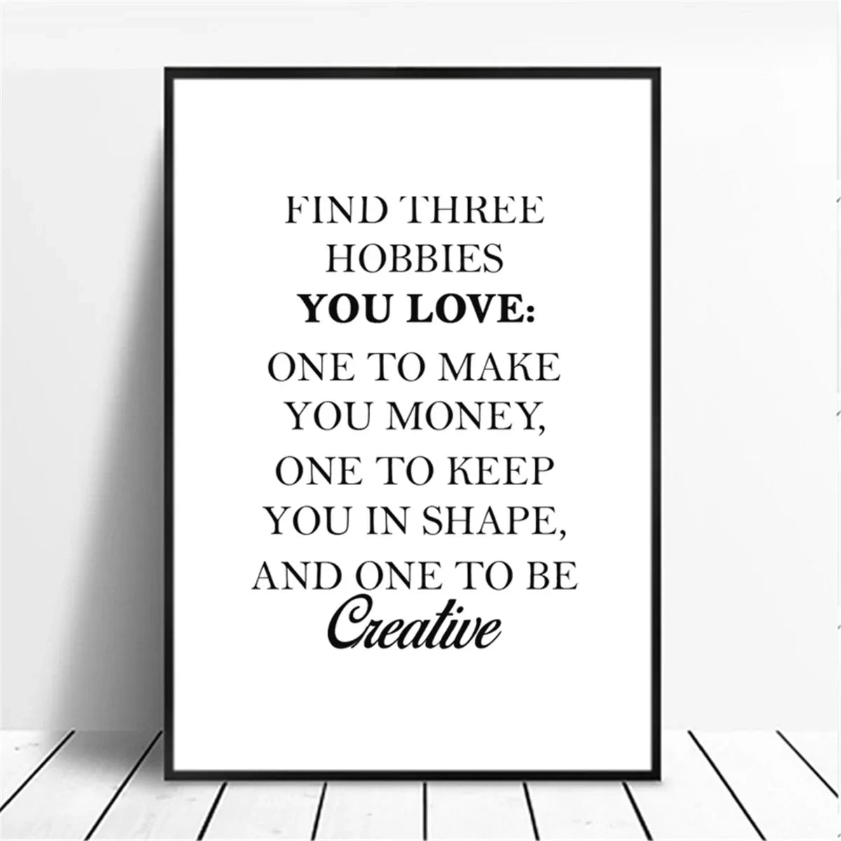 Canvas Painting Positive Energy Phrases Motivational Words Quote Poster Black and White Minimalist Wall Art Pictures Home Decor The Home Essentials