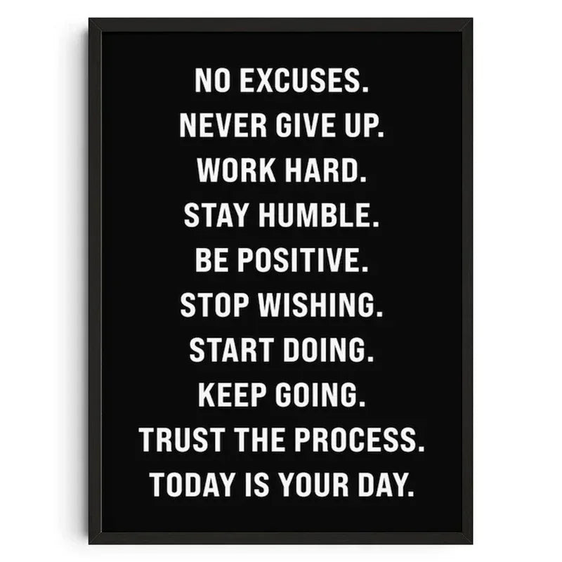 Gym Wall Art Poster Gym Inspirational Poster Home Gym Wall Decoration Gym Slogan Canvas Printing Decorative Painting Frameless The Home Essentials