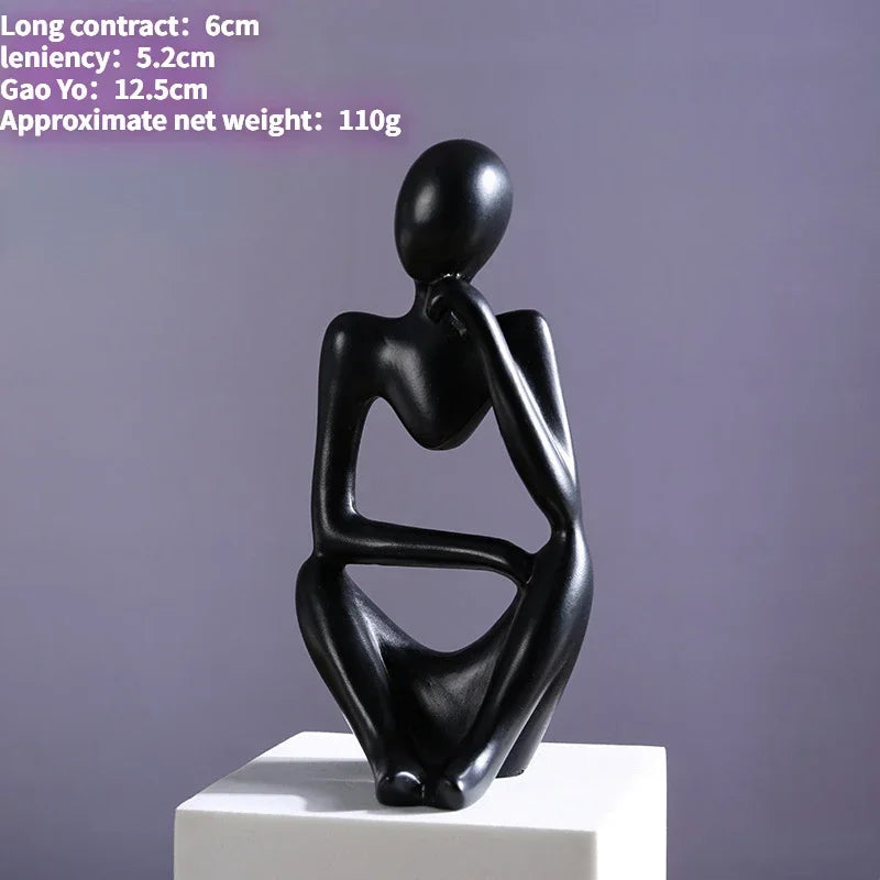 Sand Color The Thinker Abstract Statues Sculptures Yoga Figurine Nordic Living Room Home Decor Decoration Maison Desk Ornaments The Home Essentials