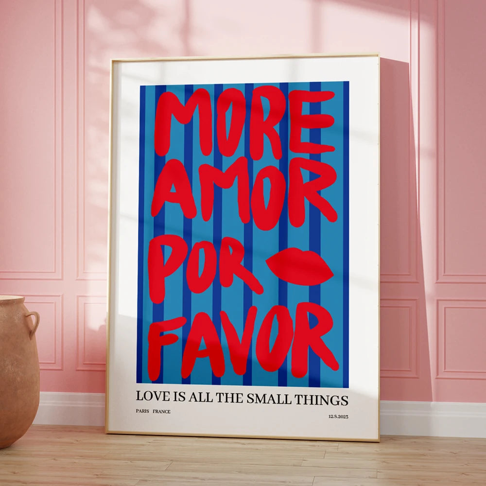 Maximalist More Amor Por Be Kind Rulers Love Quote You Looks So Good Wall Art Canvas Painting Poster For Living Room Home Decor The Home Essentials