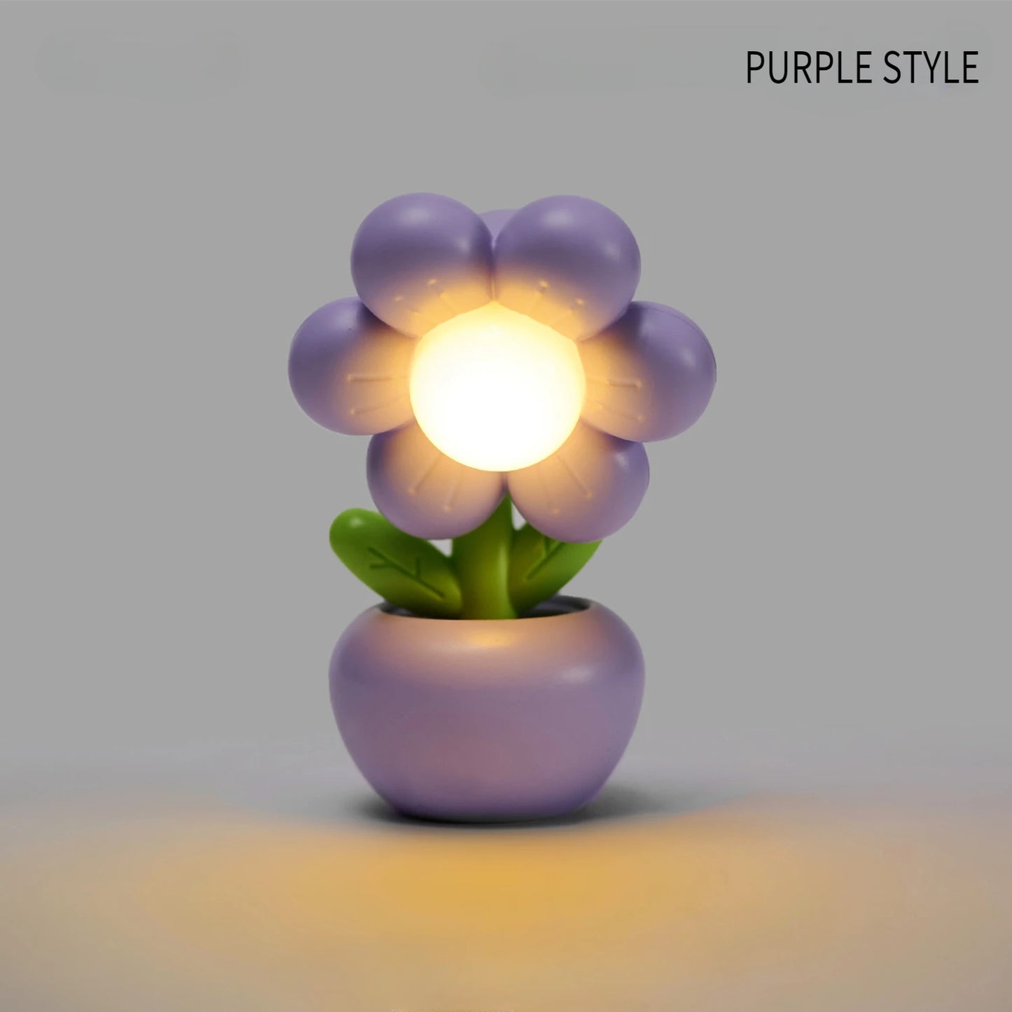Mini LED Floral Potted Night Light For Bedroom Desk Mini Table Lamp Desktop Children's Gift Creative Decoration Night Lamp