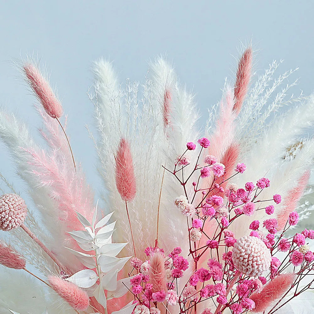 Pink White Dried Flowers Mariage Bouquet Centerpieces for Weddings Natural Pampas Grass Real Gypsophile Nordic Boho Home Decor The Home Essentials