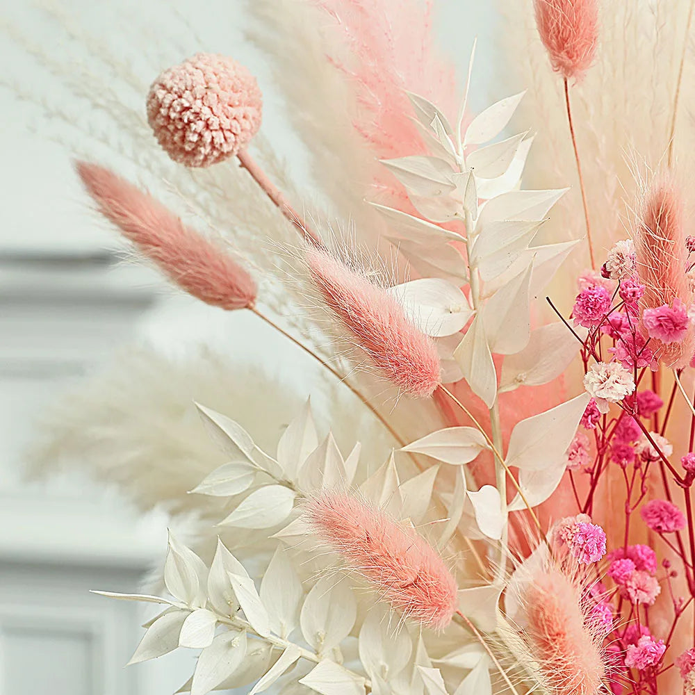 Pink White Dried Flowers Mariage Bouquet Centerpieces for Weddings Natural Pampas Grass Real Gypsophile Nordic Boho Home Decor The Home Essentials