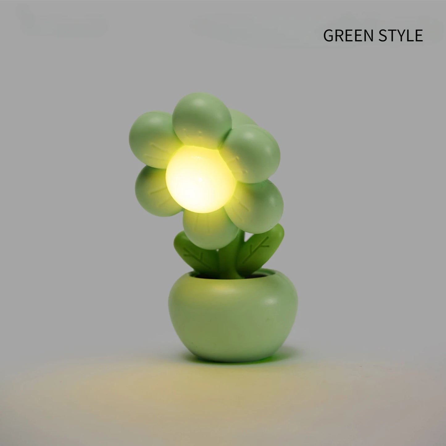 Mini LED Floral Potted Night Light For Bedroom Desk Mini Table Lamp Desktop Children's Gift Creative Decoration Night Lamp