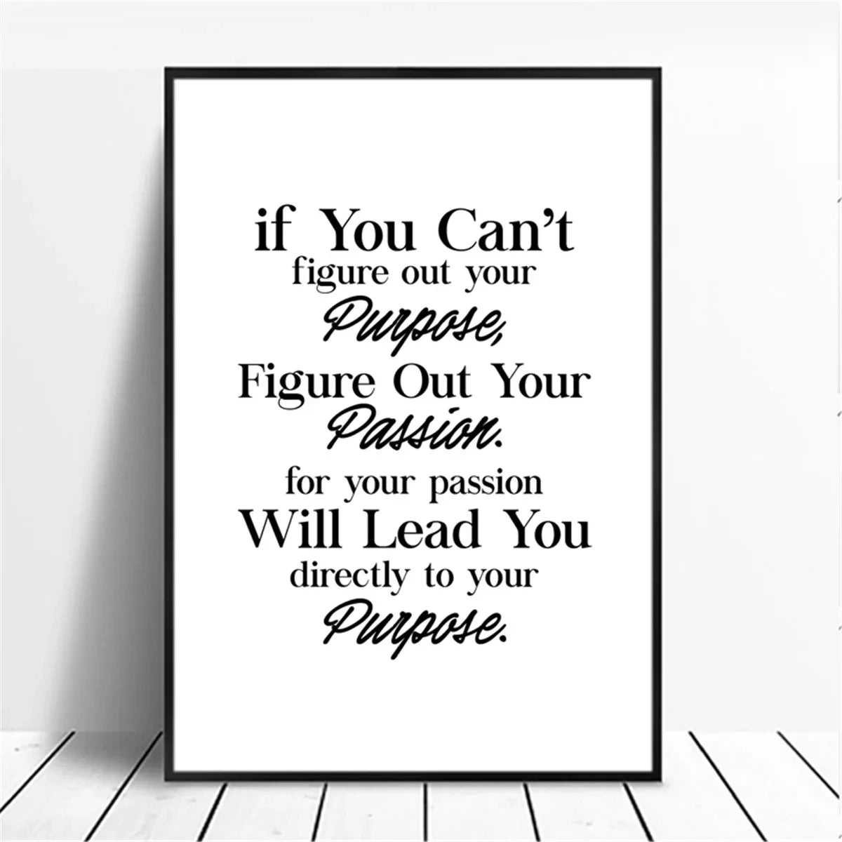 Canvas Painting Positive Energy Phrases Motivational Words Quote Poster Black and White Minimalist Wall Art Pictures Home Decor The Home Essentials