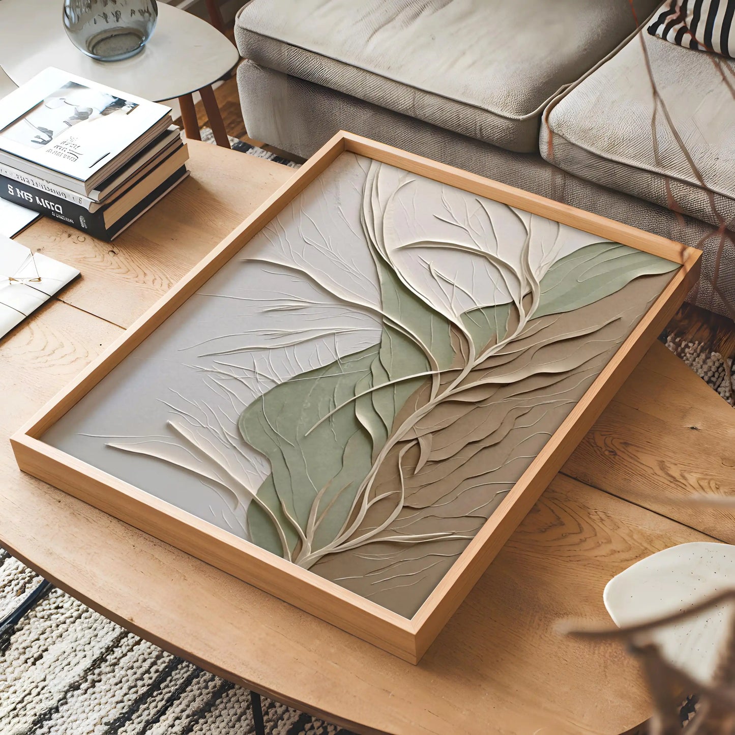 3pcs Textured Leaf Art Poster Neutral Tone Canvas Printing for Modern Home Decoration, Elegant Wall Arts Thoughtful Gifts