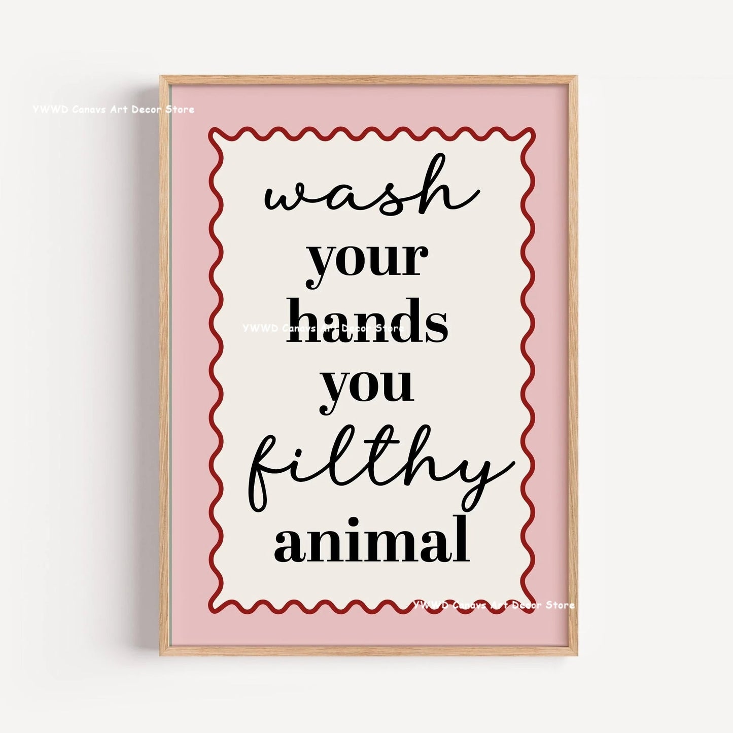 Wash Your Paws Black Cat Animal Canvas Print Funny Bathroom Quote Wall Art Poster for Modern Living Room Toilet Home Decor Gifts The Home Essentials