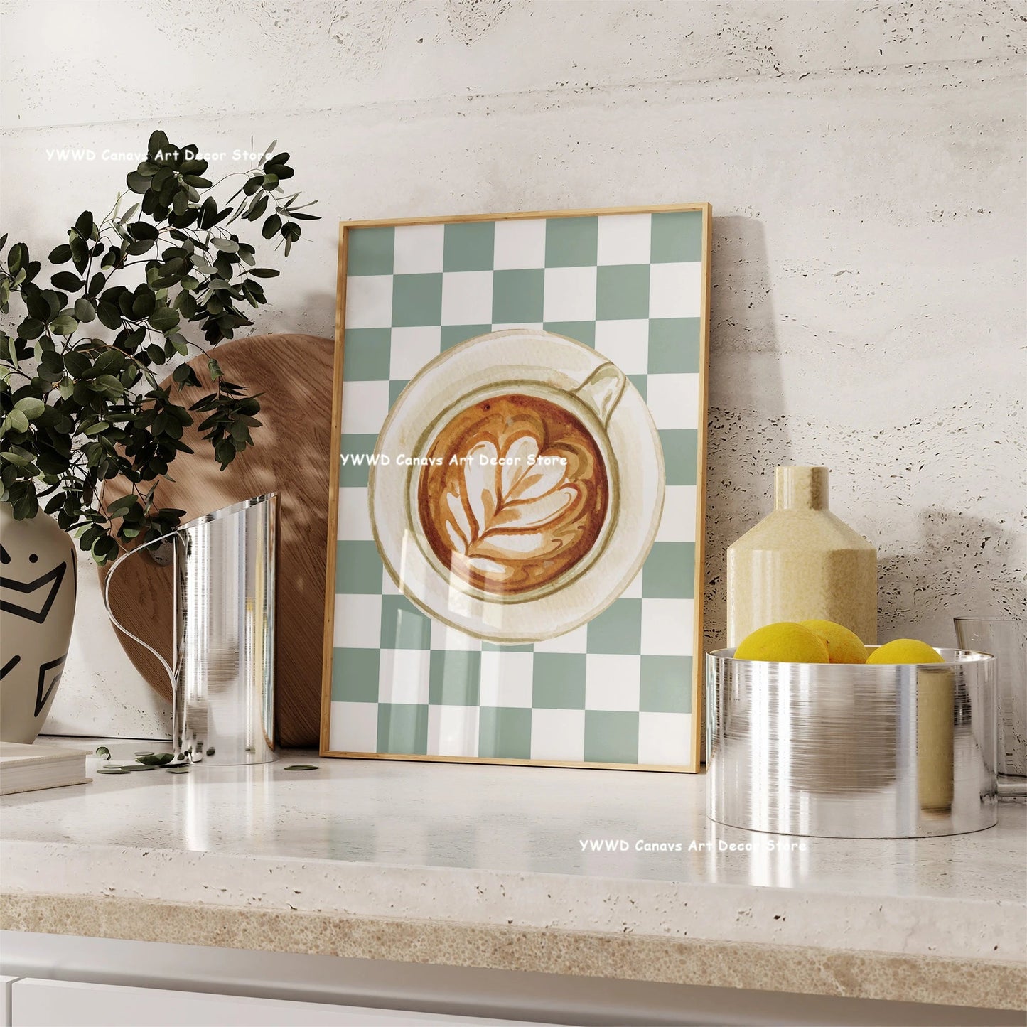 Bon Appetit Typesetting Kitchen Canvas Printing Moka Pot Espresso Art Poster for Modern Living Room Dining Room Home Decor Gift The Home Essentials
