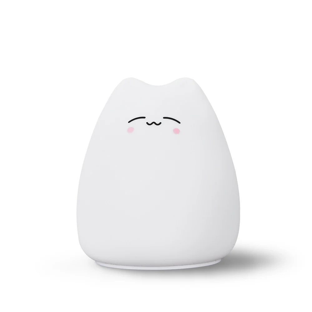 Mini Popular Cat Baby Night Lamp 7-color Pat Touch Color-changing Eye Protection Bedroom Bedside Night Light Gift Children The Home Essentials