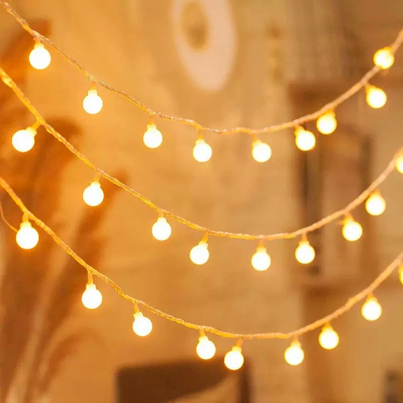 10M USB/Battery Power Ball LED String Lights Garland Lights  Outdoor  Lamp Wedding Garden Fairy Lights Christmas Decoration The Home Essentials