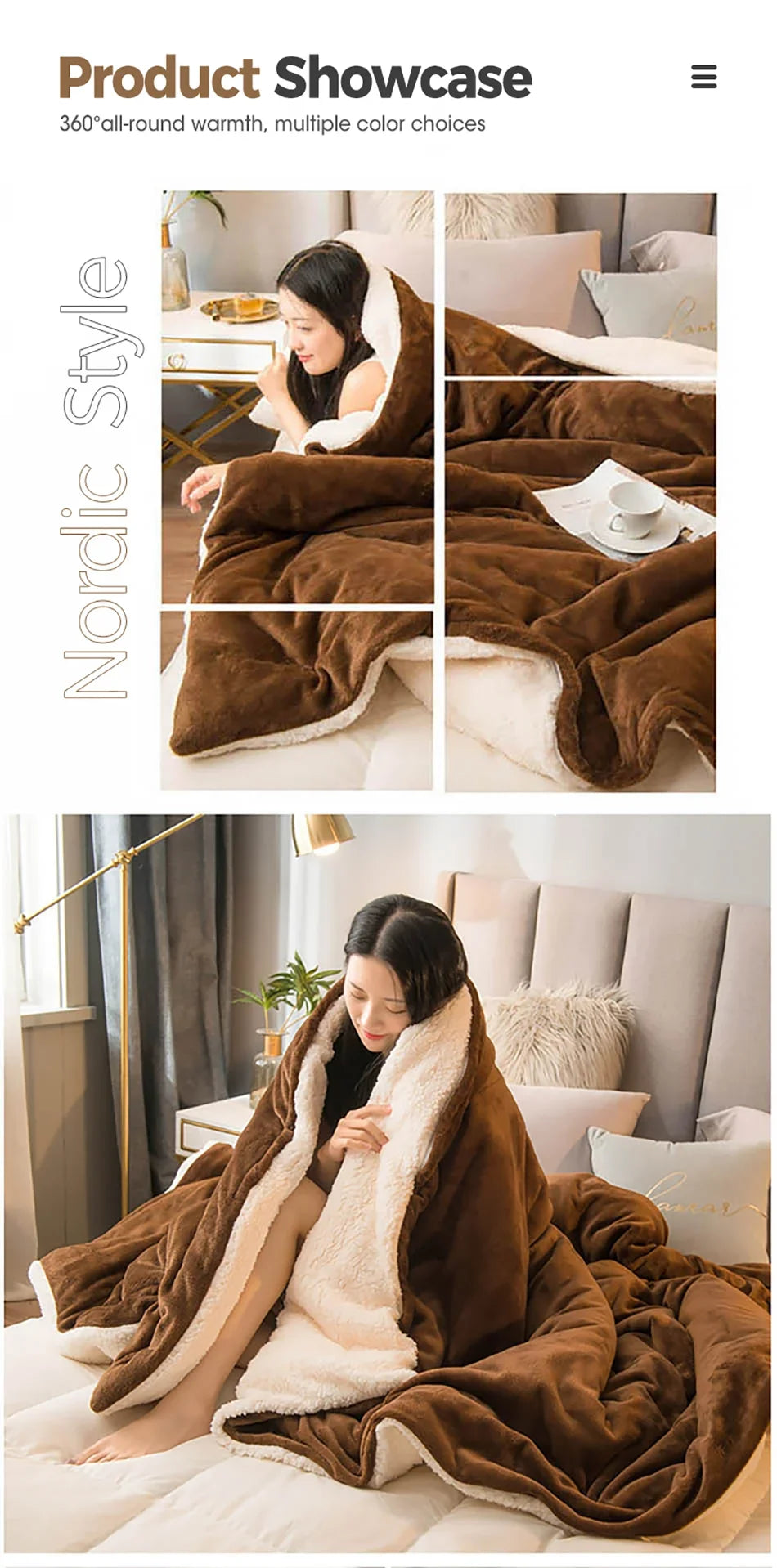 Wool Throw Blanket Keep Warm Winter Bed Blankets Double Sided Queen Duvet Cover Camping Double Bed Cover Bedspread On The Bed The Home Essentials