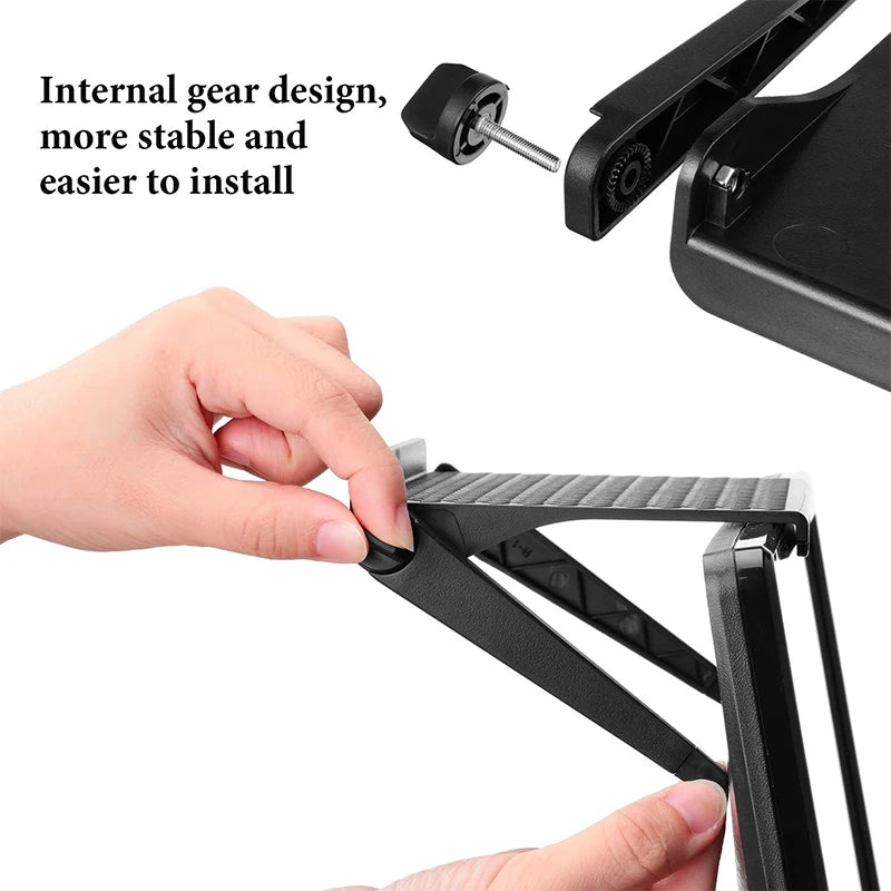 TV Screen Storage Shelves Adjustable Monitor Stand Computer Desktop Display Organizer Router Shelf Rack Home Office