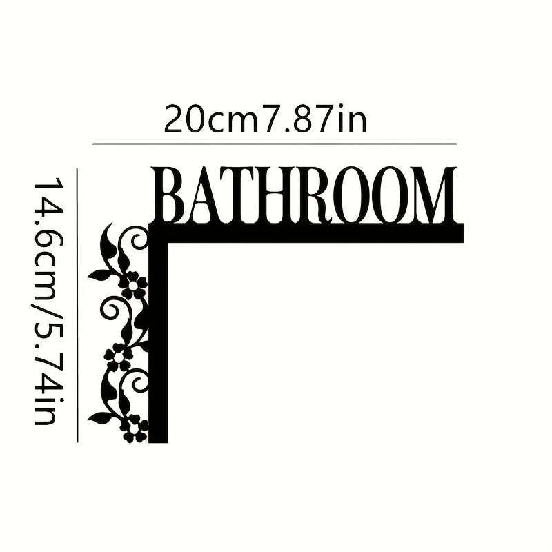 1pc Modern Metal Toilet Door Sign - Stylish Thinking Room Wall Sculpture - Home Decor Artwork - Decorative Door Frame Pendant The Home Essentials