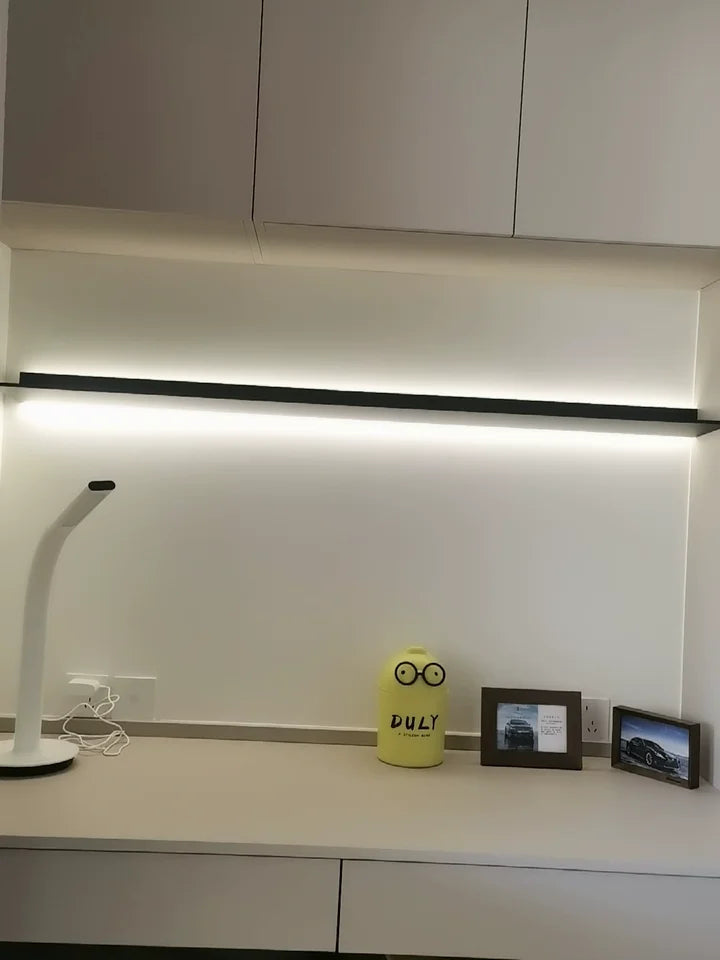 Luminous LED Storage Rack Aluminum Alloy Wall Holder L-shaped One-word Bookshelf for Living Room Metal Glowing Display Shelf The Home Essentials