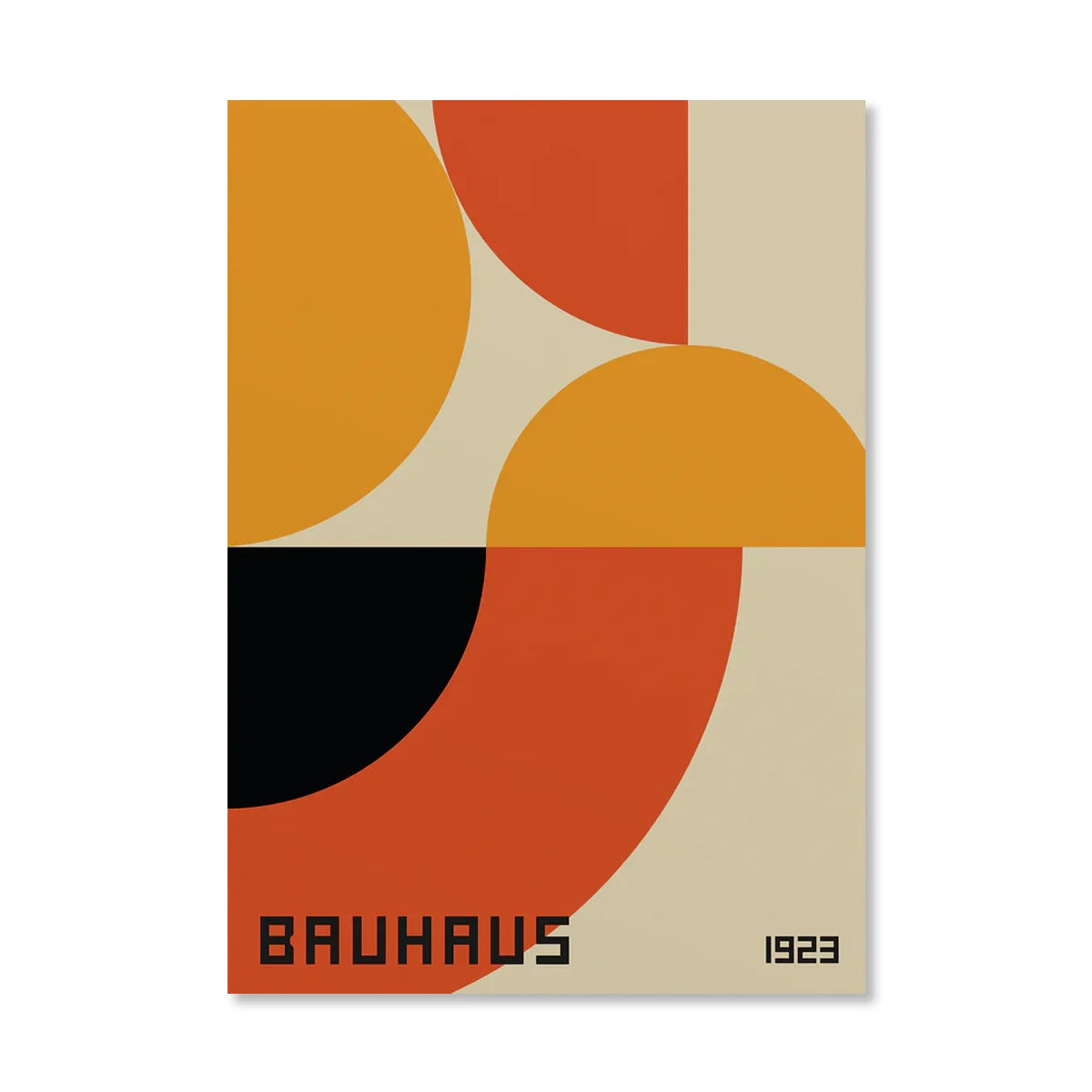 Abstract Orange Bauhaus Geometric Poster Pop Art Sunrise & Bicycle Wall Art Prints for Modern Living Room Dormitory Home Decor The Home Essentials