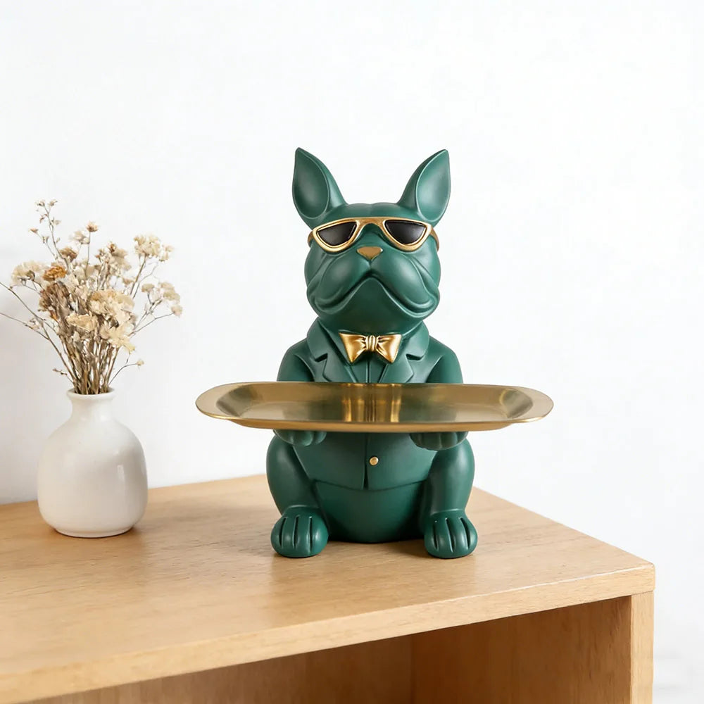 Multi Functional Bulldog Tray Animal Statue Creative Ornament Living Room Bedroom Miscellaneous Storage Home Decoration Gift The Home Essentials