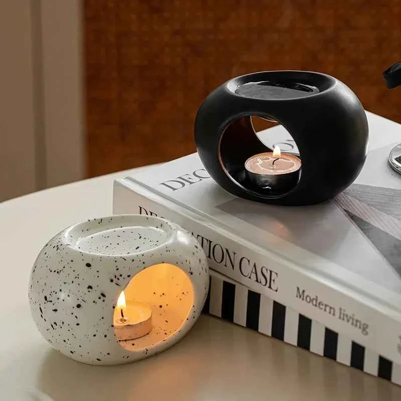 Ceramic Candle Heating Holder Essential Oil Burner Reed Diffuser Furnace Household Spa Salon Liqulid Aromatherapy Incense Burner