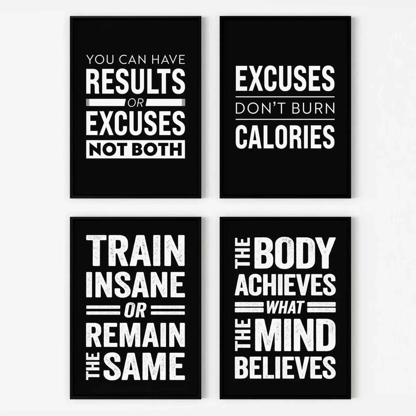 Gym Wall Art Poster Gym Inspirational Poster Home Gym Wall Decoration Gym Slogan Canvas Printing Decorative Painting Frameless