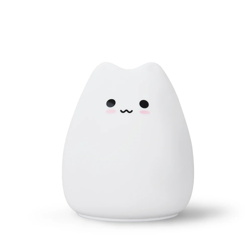 Mini Popular Cat Baby Night Lamp 7-color Pat Touch Color-changing Eye Protection Bedroom Bedside Night Light Gift Children The Home Essentials
