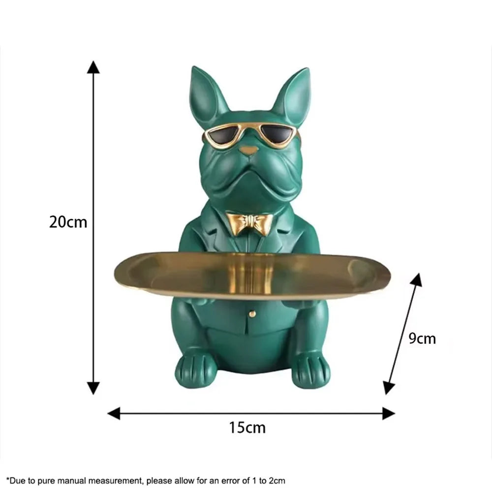 Multi Functional Bulldog Tray Animal Statue Creative Ornament Living Room Bedroom Miscellaneous Storage Home Decoration Gift The Home Essentials