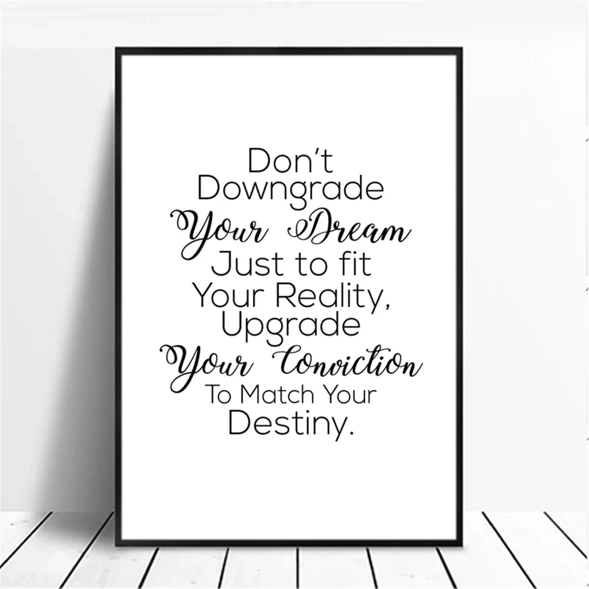 Canvas Painting Positive Energy Phrases Motivational Words Quote Poster Black and White Minimalist Wall Art Pictures Home Decor The Home Essentials