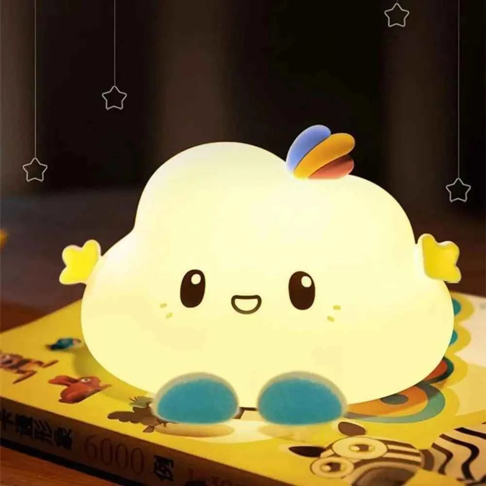 Cute Cloud Night Light Home Decoration Cartoon Creative Table Lamp Portable Mini Bedside Lamp Children Baby
