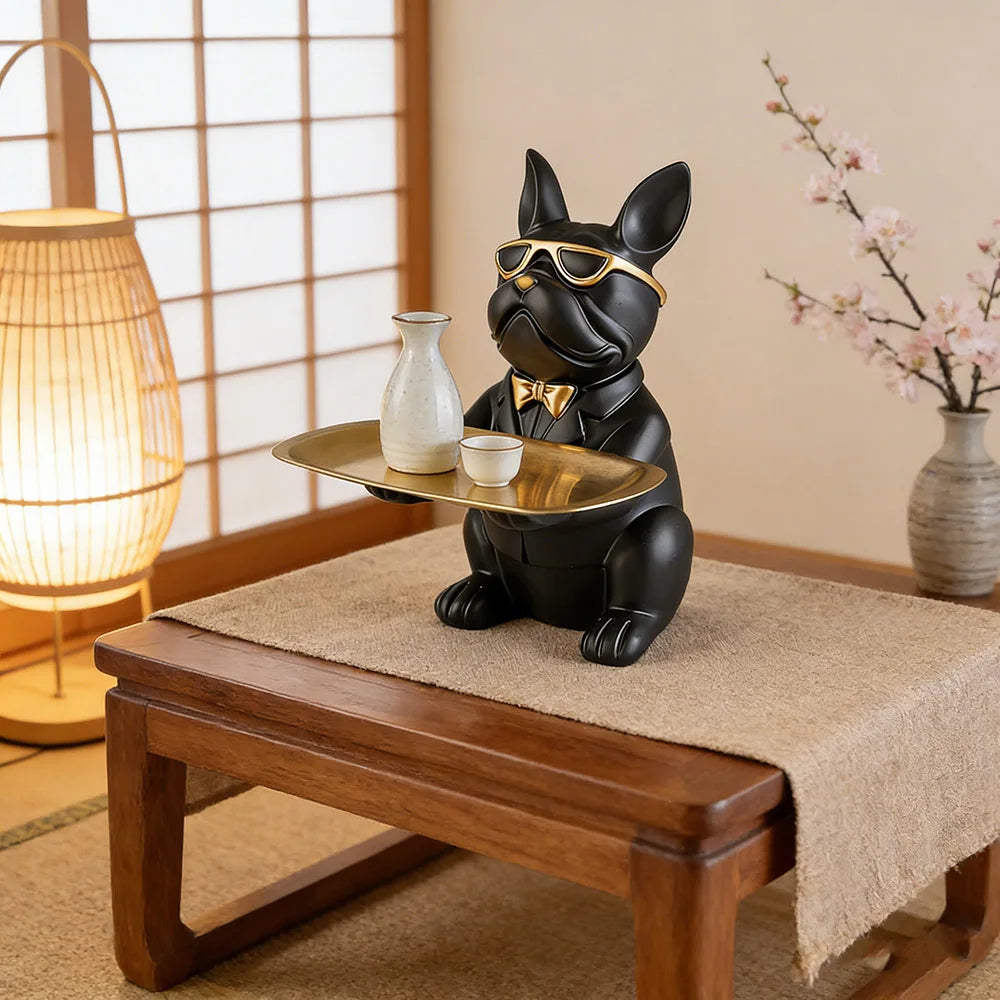 Multi Functional Bulldog Tray Animal Statue Creative Ornament Living Room Bedroom Miscellaneous Storage Home Decoration Gift The Home Essentials