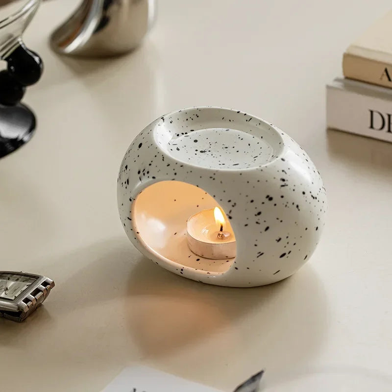 Ceramic Candle Heating Holder Essential Oil Burner Reed Diffuser Furnace Household Spa Salon Liqulid Aromatherapy Incense Burner The Home Essentials