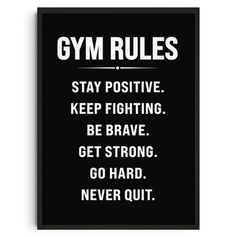 Gym Wall Art Poster Gym Inspirational Poster Home Gym Wall Decoration Gym Slogan Canvas Printing Decorative Painting Frameless The Home Essentials