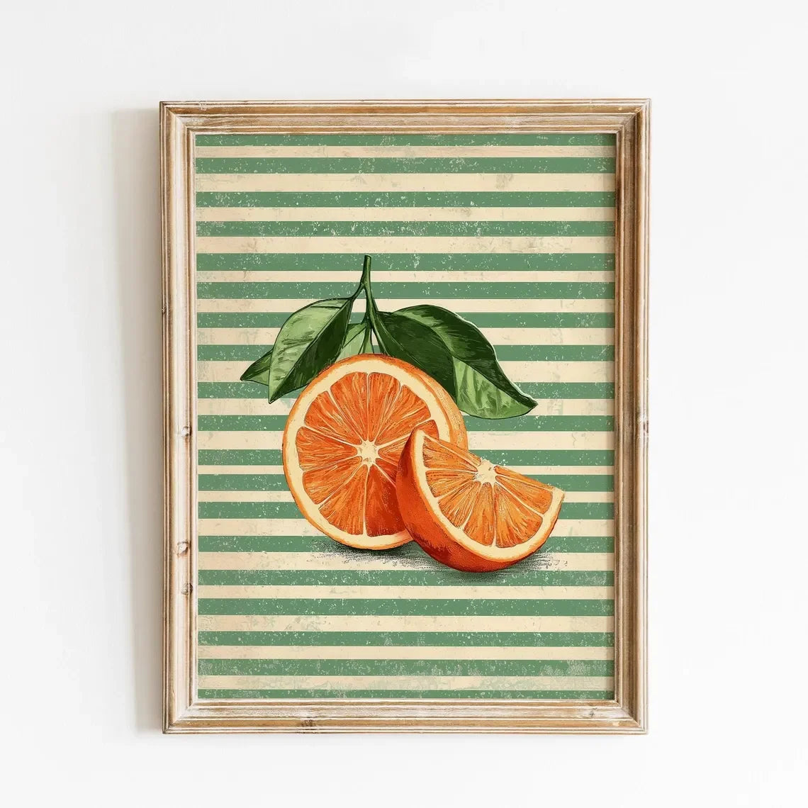 Orange Wall Decor, Orange Fruit Poster, Farmhouse Kitchen Art Painting, Kitchen Prints, Trendy Food Art, Retro Kitchen Art, Frui The Home Essentials