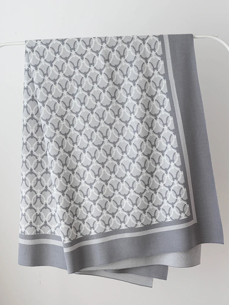 BENMO HOUSE Retro  Knitted Sofa Cover Blanket Air Conditioned Nap Blanket Spring Summer Seasonal Universal Geometry P... The Home Essentials