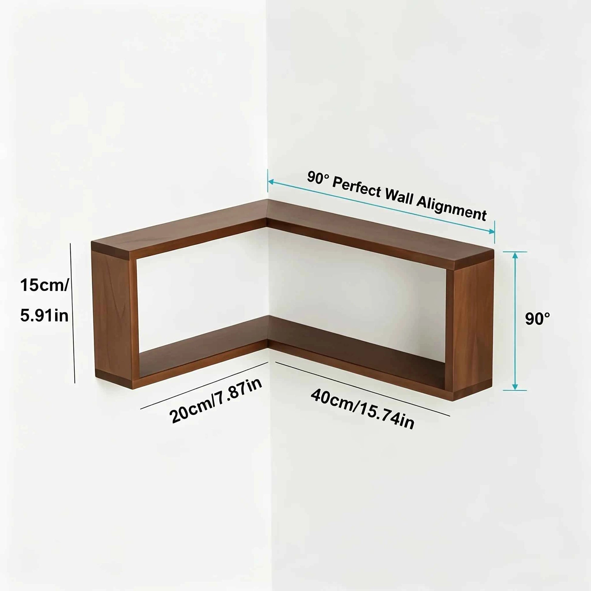 L-Shaped Corner Floating Wall Shelves Wholesale, Wooden Display Shelf with Dividers, Wall Mounted Organizer for Jewelry, Crafts,