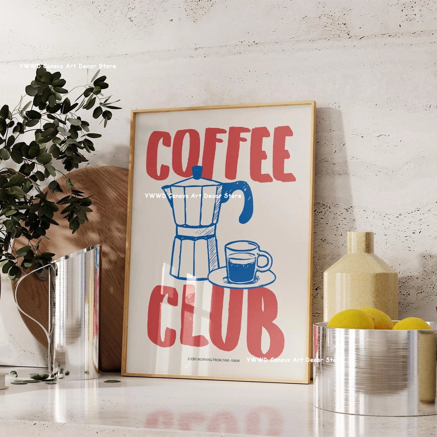Bon Appetit Typesetting Kitchen Canvas Printing Moka Pot Espresso Art Poster for Modern Living Room Dining Room Home Decor Gift The Home Essentials