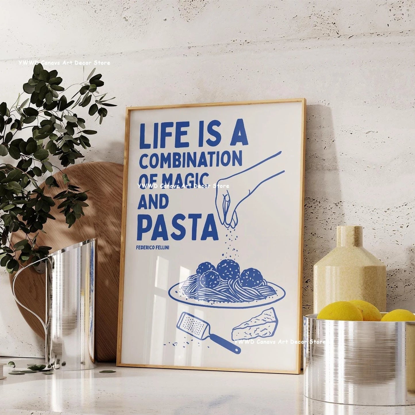Bon Appetit Typesetting Kitchen Canvas Printing Moka Pot Espresso Art Poster for Modern Living Room Dining Room Home Decor Gift The Home Essentials